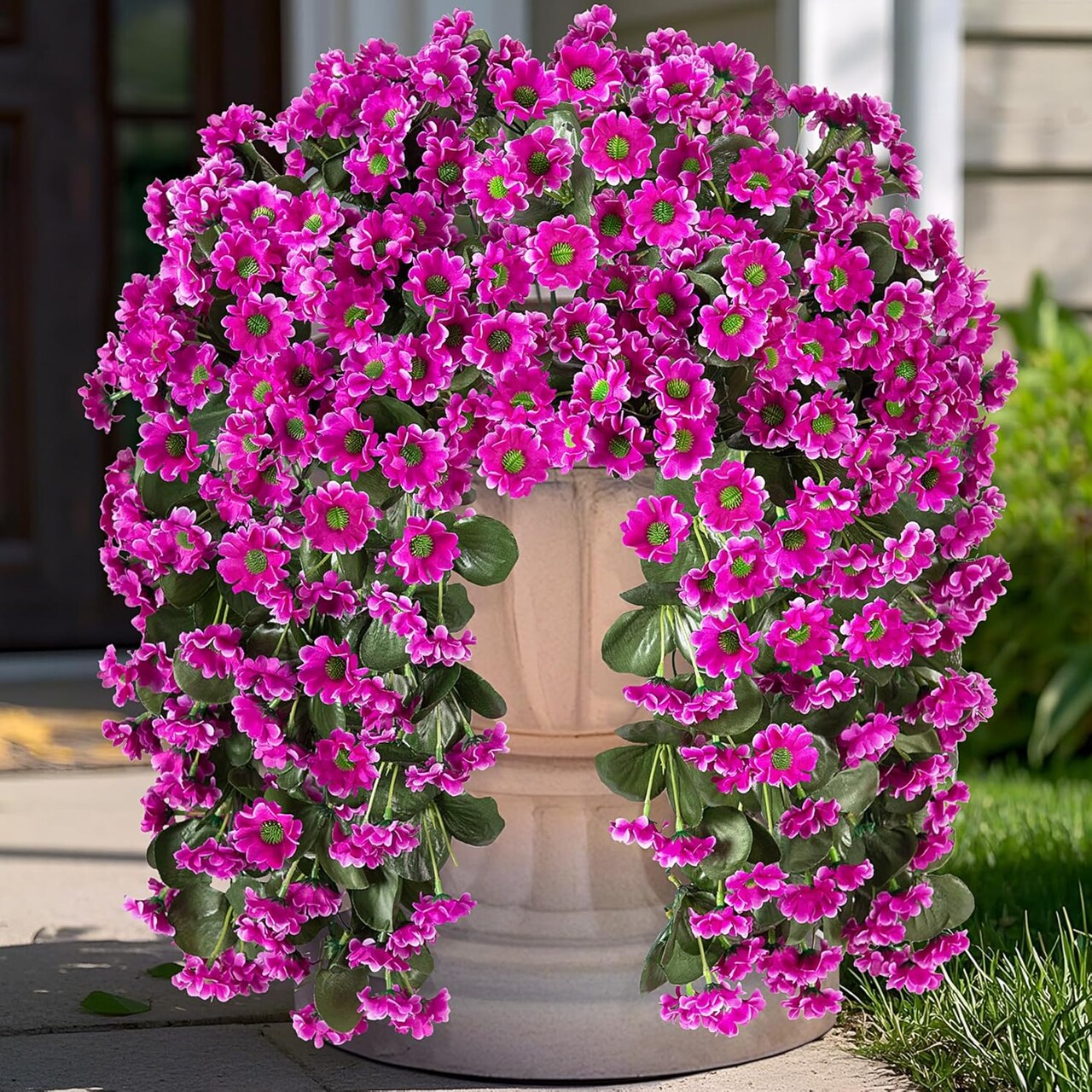 Artificial Summer Bushes Fake Hanging Flowers Plants for Outdoor Summer Decoration